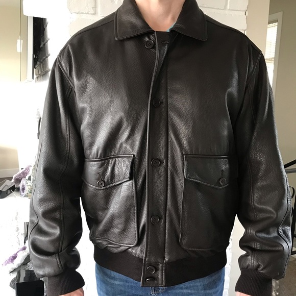 faconnable leather jacket